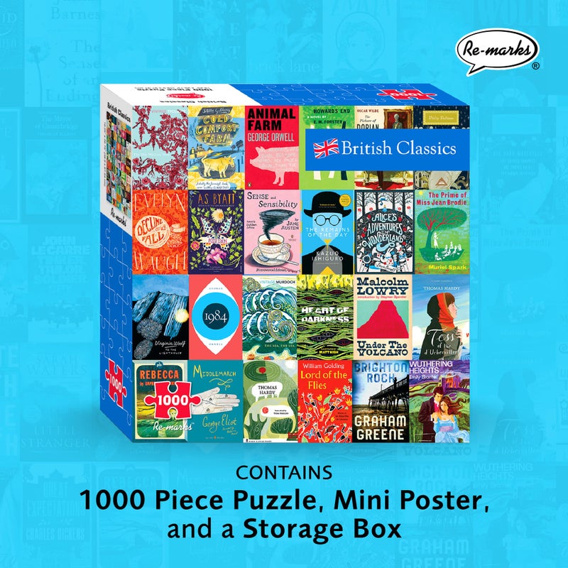 Re-marks British Classics Literary Puzzle, 1000-Piece Jigsaw Puzzle for All Ages - Image 2